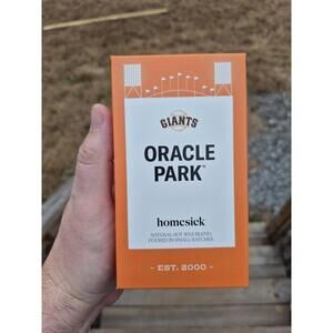 NEW IN BOX HOMESICK CANDLE 13.75oz, GIANTS ORACLE PARK MLB Collectible